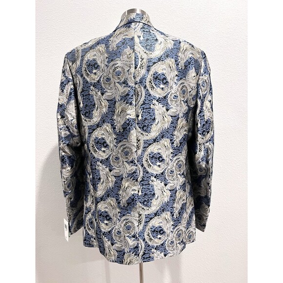 Paisley & Gray Blazer Men Size 38R Slim Fit Dragon Allover Print Sports Jacket - Picture 8 of 13